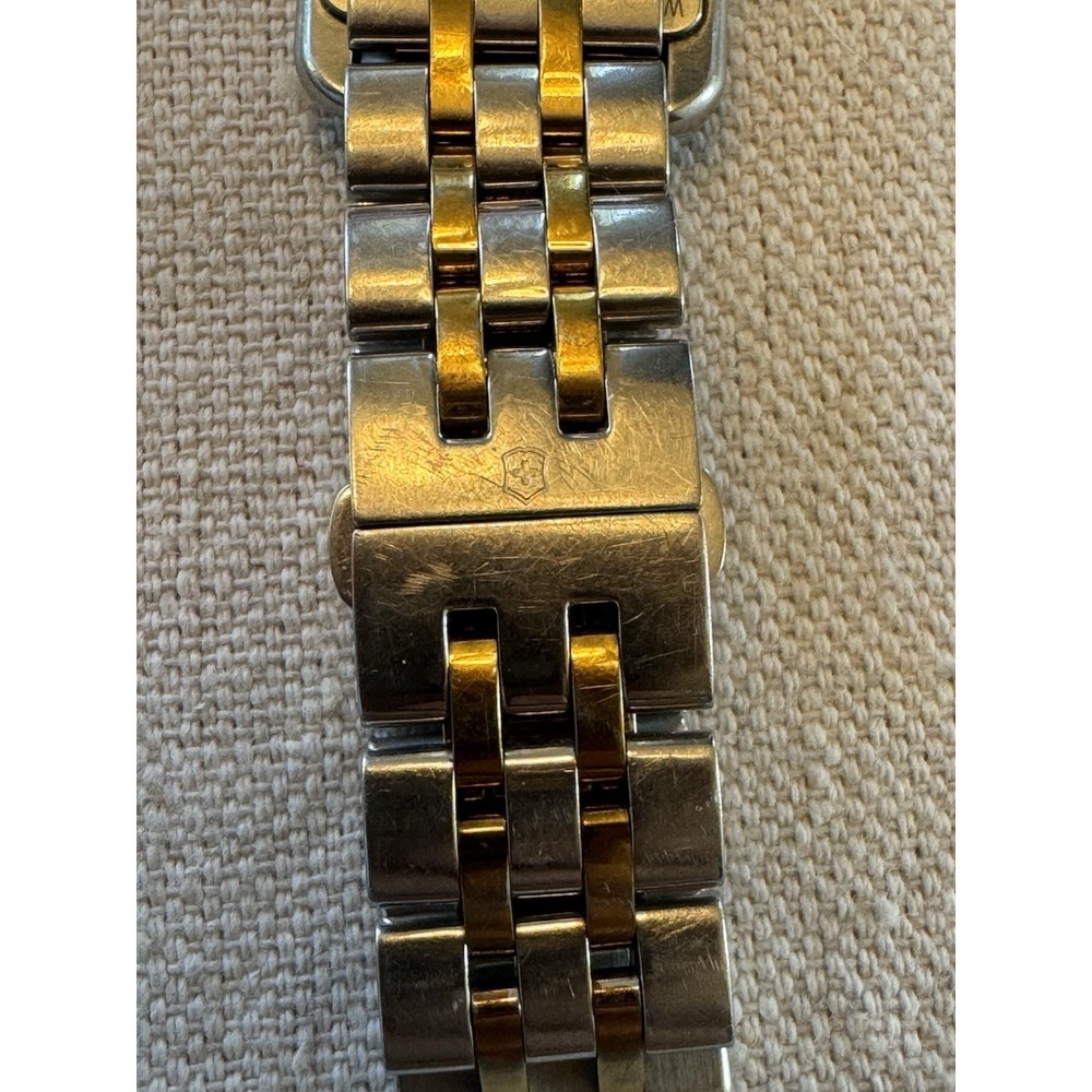 Victorinox Swiss Army Alliance 24168 Two Tone Rectangle Quartz Watch 6.75" - Picture 10 of 16